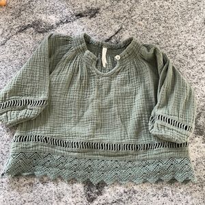 Rylee & Cru Lace Bottom Blouse